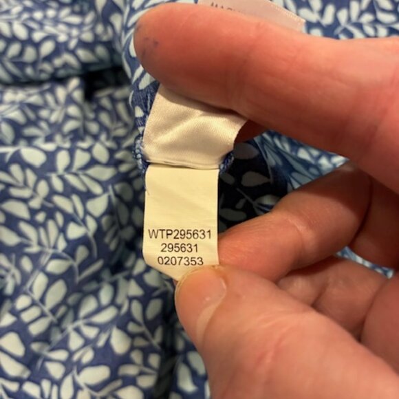 J Jill Women's Plus Blue Floral Flowy Elbow length sleeve Top Blouse Size 3X - Picture 8 of 8